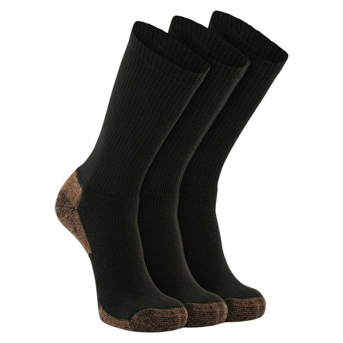 Fox River midweight crew socks in black, three pair value pack
