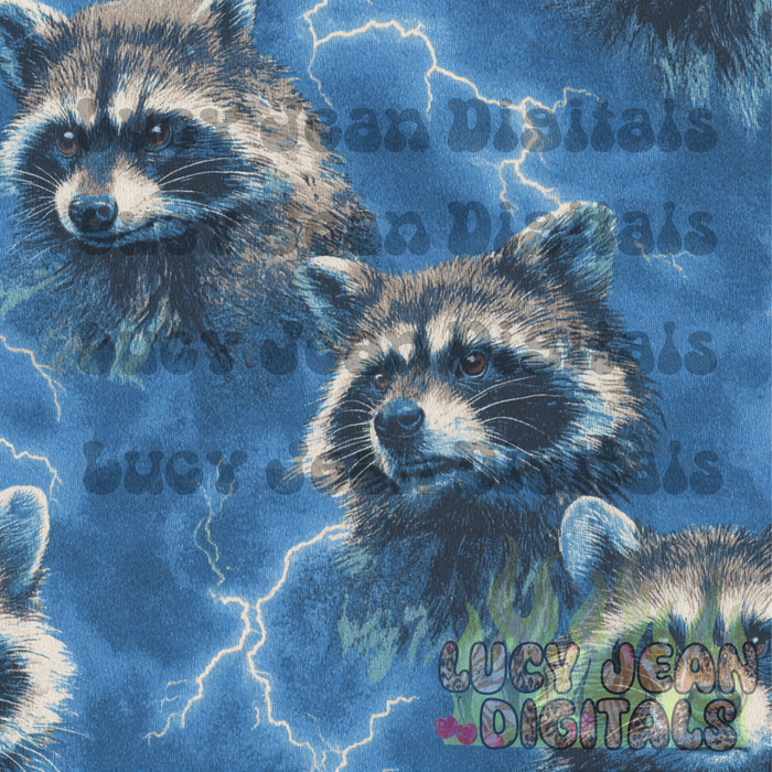 Acid washed raccoons Seamless File