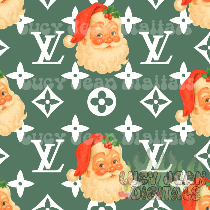 Boujee Santa Green Seamless File