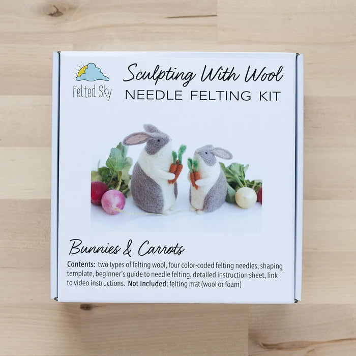 Bunnies & Carrots Needle Felting Kit