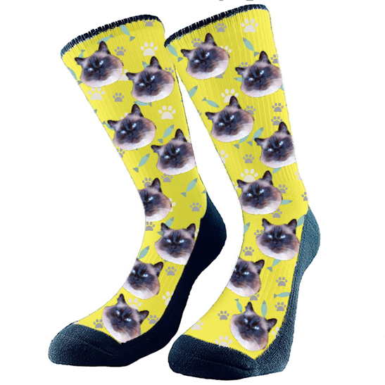 Custom Pet Socks - cat Socks For adults & Teens, cat Lovers, cat GIft,Funny Pet Socks, Personalized cat Socks, Customized Cat Socks, Cat Face on Socks