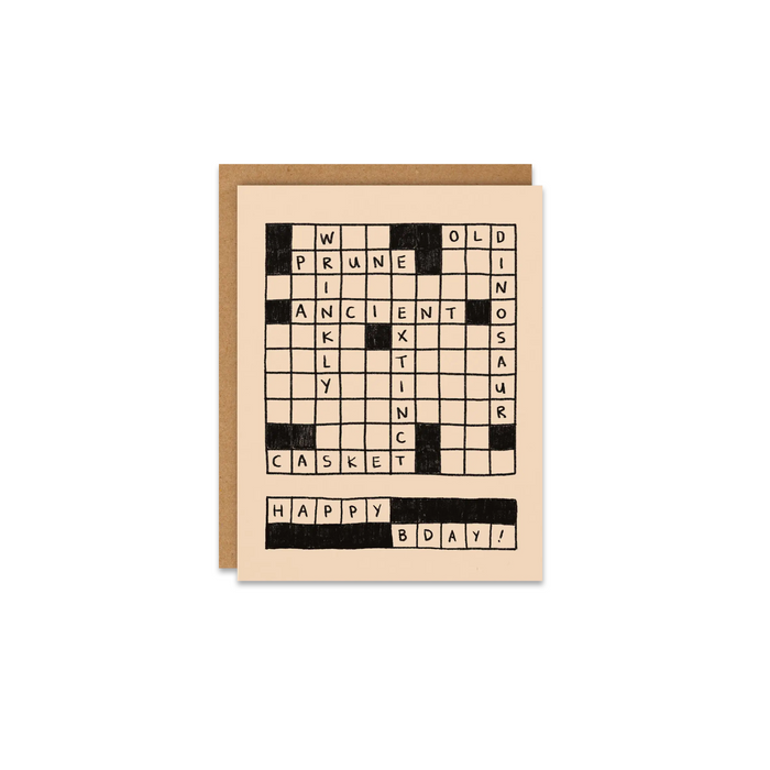 Crossword Birthday Greeting Card