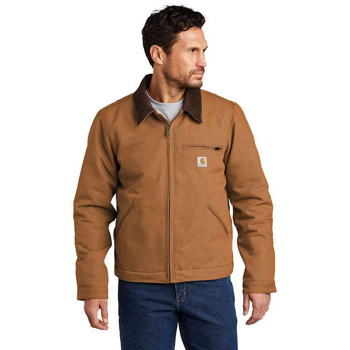 Carhartt Detroit duck work jacket in Carhartt brown, big and tall sizes available