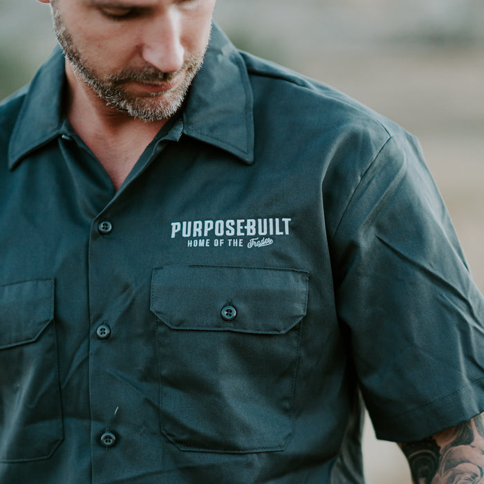 Dickies x Purpose-Built Customs work shirt in charcoal, further product image