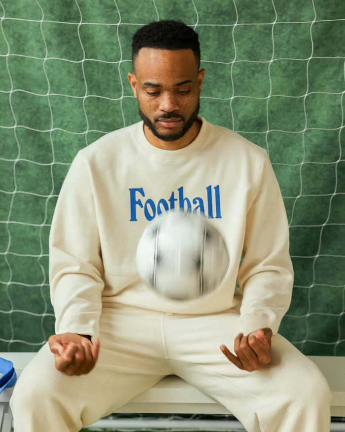 Made in Canada 100% Organic Cotton Football Retro Sweatshirt Natural - Unisex - Province of Canada
