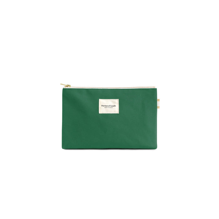 Made in Canada 100% Cotton Green Travel Pouch - Province of Canada