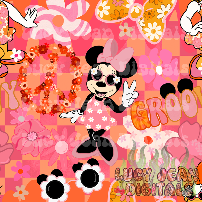 Groovy Mouse and Duck Seamless File