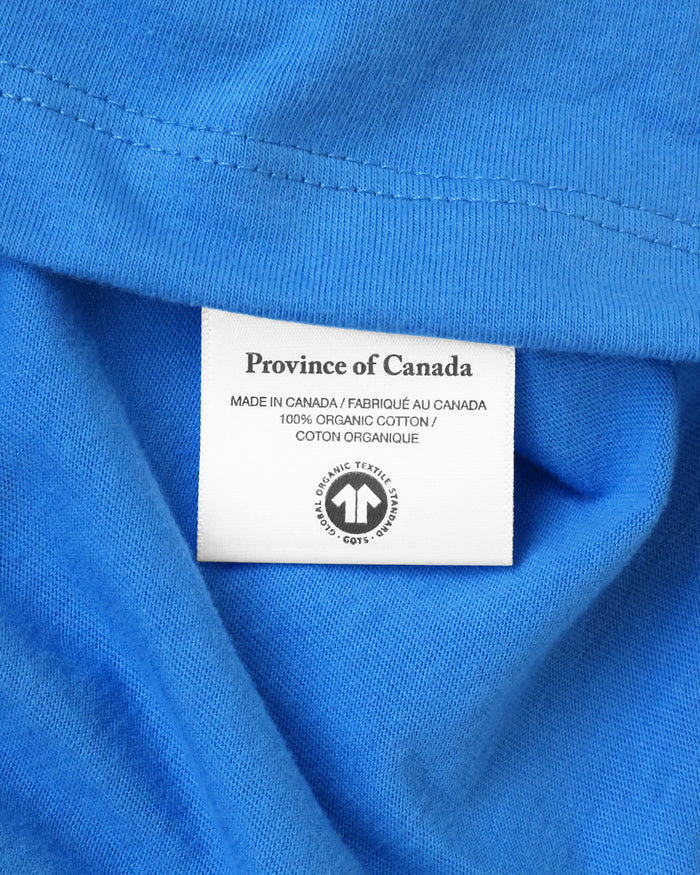 Made in Canada Organic Cotton Heart Tee Super Blue - Unisex - Province of Canada