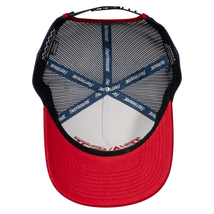 Fasthouse House of Speed hat in off white and red, additional product view