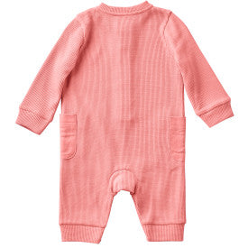 Carhartt infant thermal snap front coverall in rosette heather, alternate product view