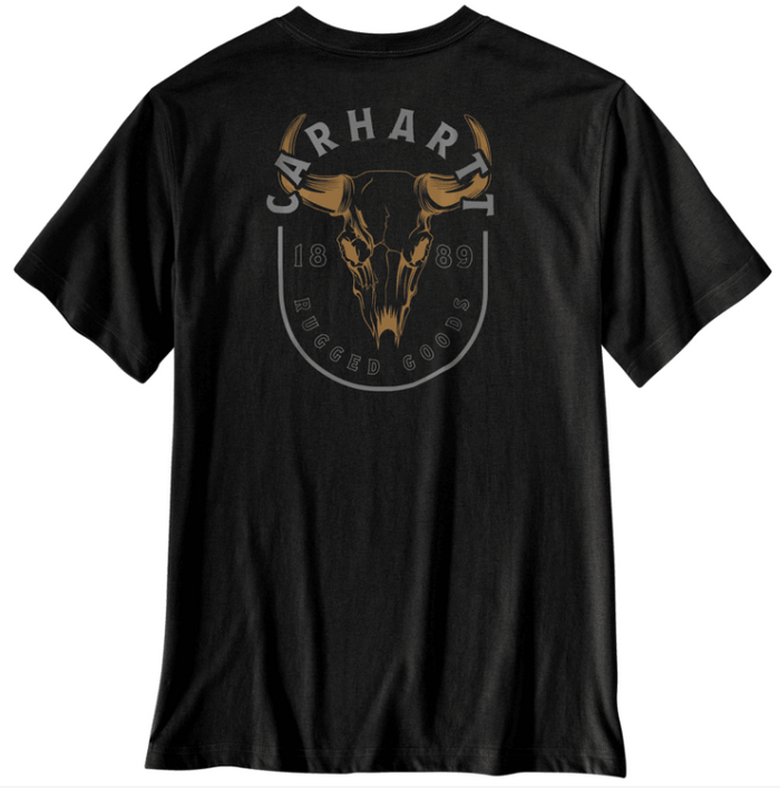 Carhartt Irvine relaxed fit skull graphic t-shirt in black, available in big and tall sizes