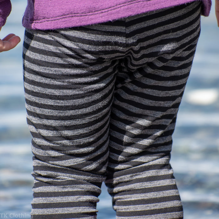 Kids Merino Wool Blend Leggings - Hemmed | Mid Weight