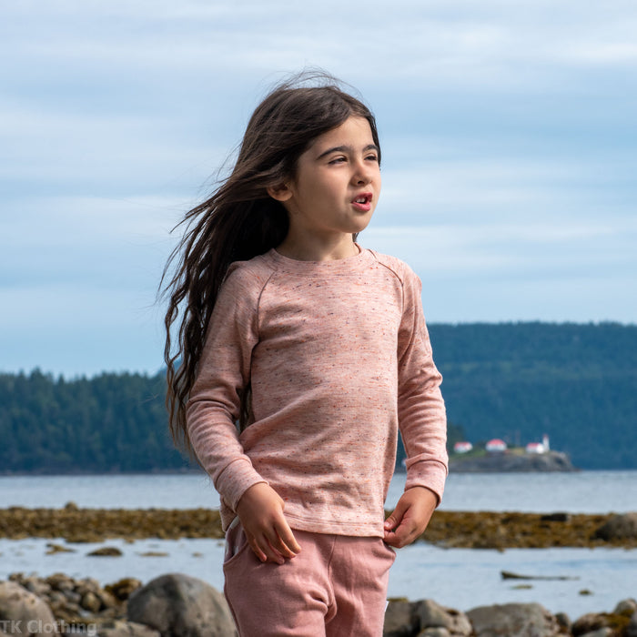 Kids Merino Wool Blend Long Sleeve Top | Mid-Heavy Weight
