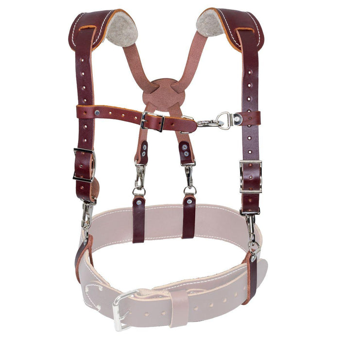 Occidental Leather work suspenders with padded shoulder pads
