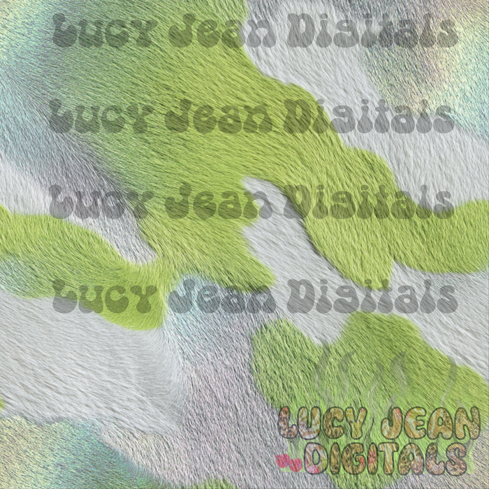 Lime Holographic Cow Hide Seamless File
