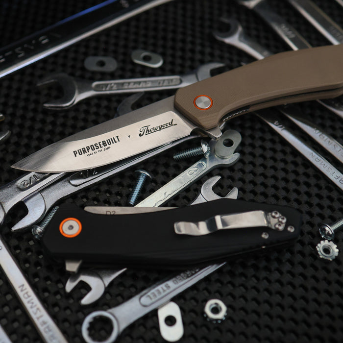 Crimson M6 limited edition folding knife, Thorogood x Purpose-Built, additional product photo