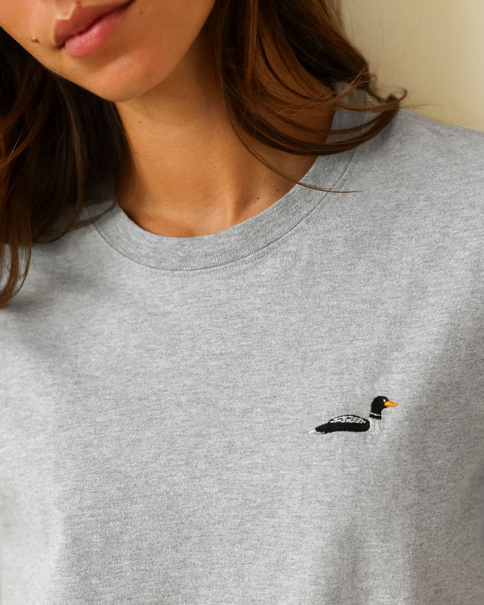 Made in Canada Organic Cotton Embroidered Loon or Duck Tee - Unisex - Province of Canada