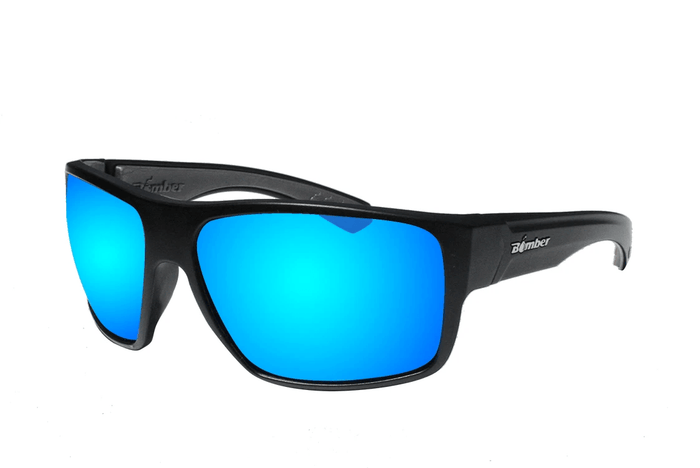 Bomber Mana Bomb ANSI Z87+ safety glasses with iced blue lens
