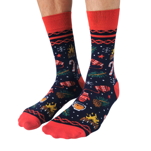 Embrace your mischievous side with these quirky socks that proudly declare your spot on Santa's naughty list.