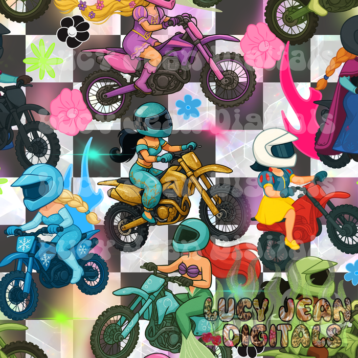 Moto Princess dirtbike Seamless File