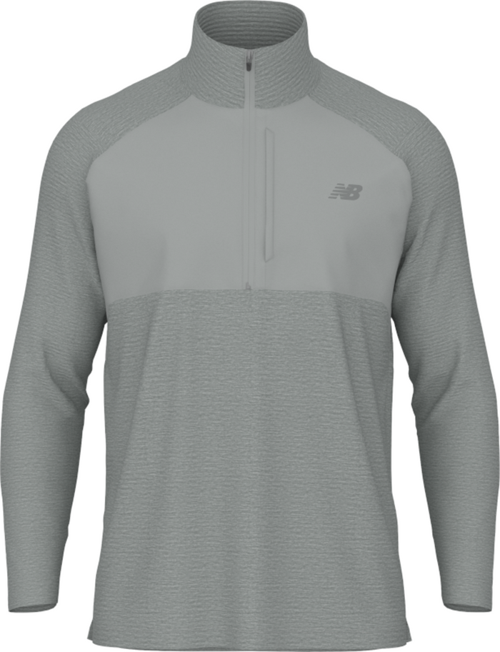 New Balance Men's Team Athletics Heat Grid 1/2 Zip - Grey