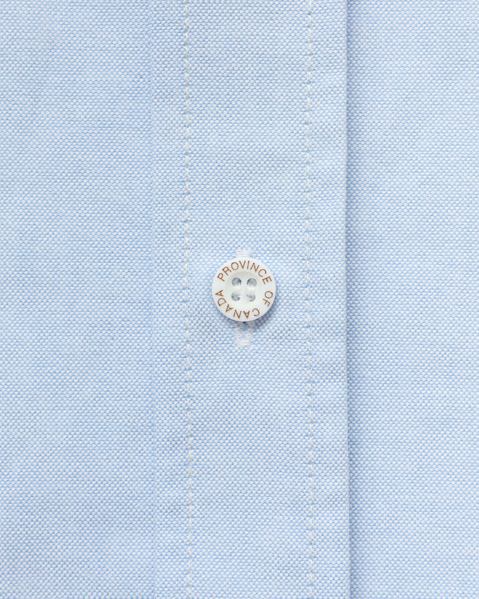 Made in Canada 100% Cotton Blue Oxford Shirt - Unisex - Province of Canada