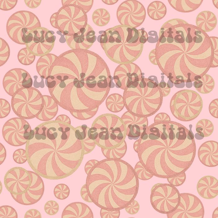Pink Christmas Candy Seamless File
