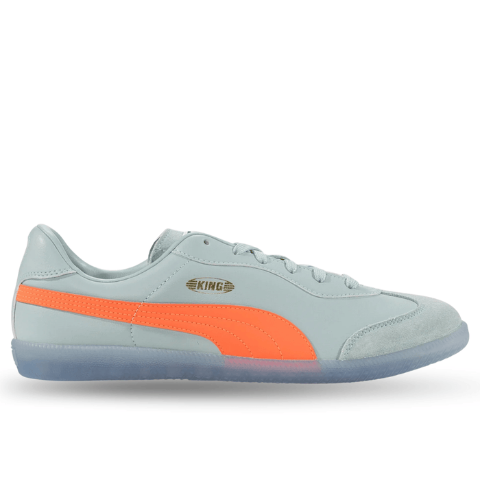 Puma King 21 Indoor Soccer Shoes (Modern Mint/Glowing Red) | SoccerWearhouse