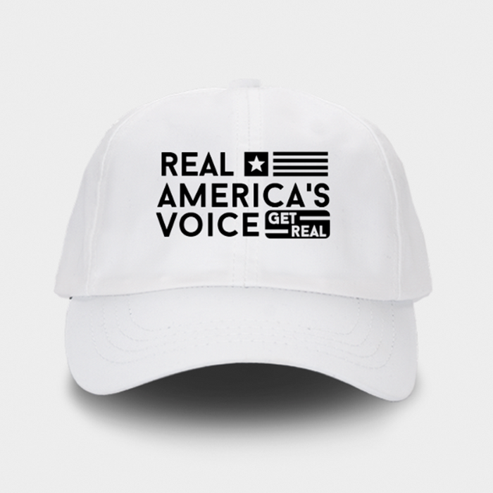 Real America’s Voice™ USA-Made Dad Hat, White