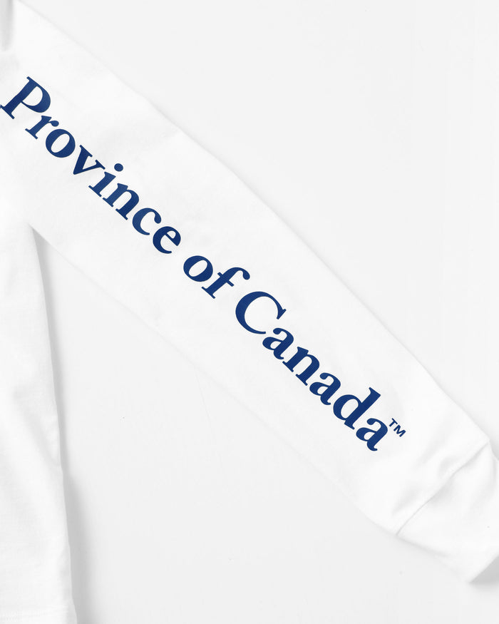 Made in Canada 100% Organic Cotton Sailboat Long Sleeve Tee White - Unisex - Province of Canada