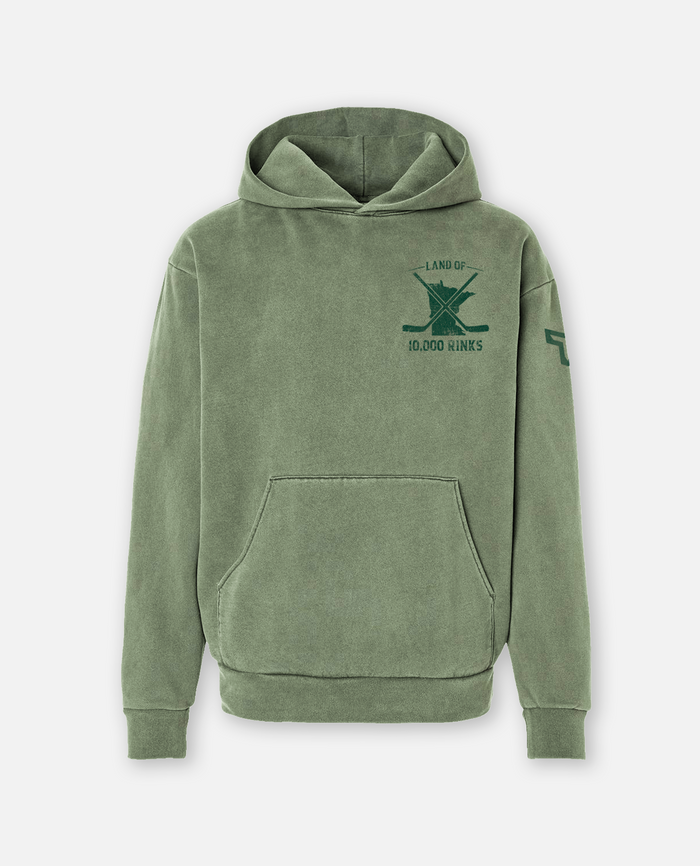 SR 10,000 RINKS HOODIE - GHOST GREEN