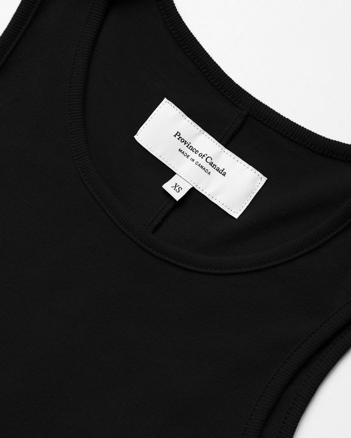 Made in Canada 100% Organic Cotton Tank Dress Black - Province of Canada