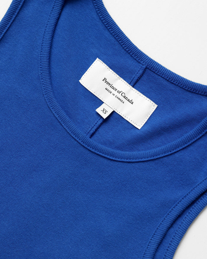 Made in Canada 100% Cotton Tank Dress Royal Blue - Province of Canada