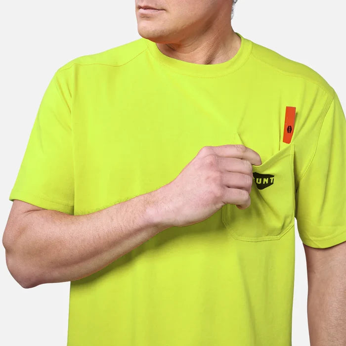 The Martin Pocket Tee- Hi-Vis Yellow