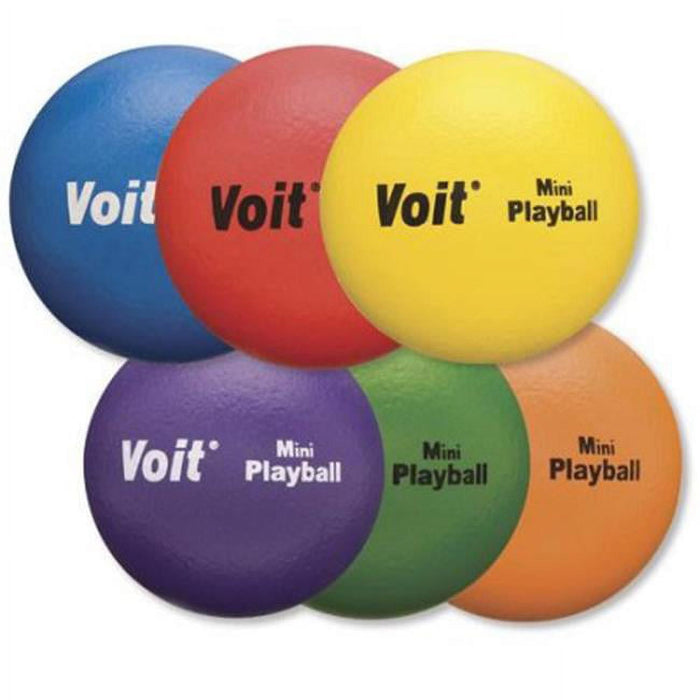 Voit Tuff Coated Foam Low-Bounce Ball - 5 in. Mini - Color My Class (Set of 6)