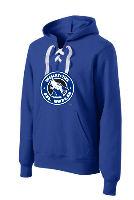 Wenatchee Jr Wild Adult Hockey Lace Hoodie