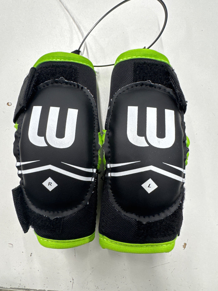 Winnwell Black/Green Yth. Size Small New Hockey Elbow Pads
