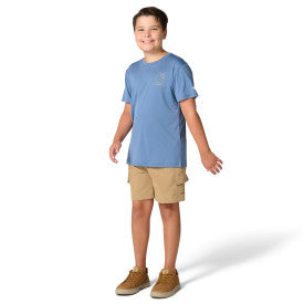 Youth Boys Force Sun Defender Short-Sleeve Heather T-Shirt - Blue Horizon Heather