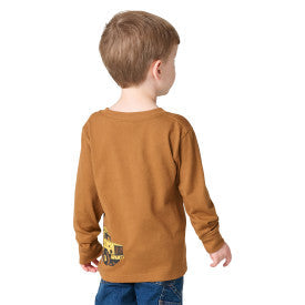 Youth Boys Long-Sleeve Construction T-Shirt - Carhartt Brown
