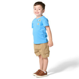 Youth Boys Short-Sleeve Tool Pocket T-Shirt - Azure Blue