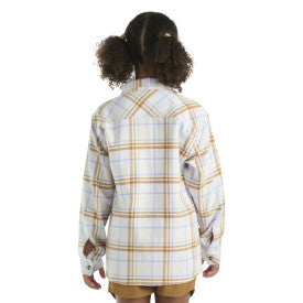 Carhartt youth girls fresh lavender pocket flannel shirt, further product image