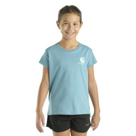 Carhartt youth girls mountain graphic tee in adriatic blue, further product image