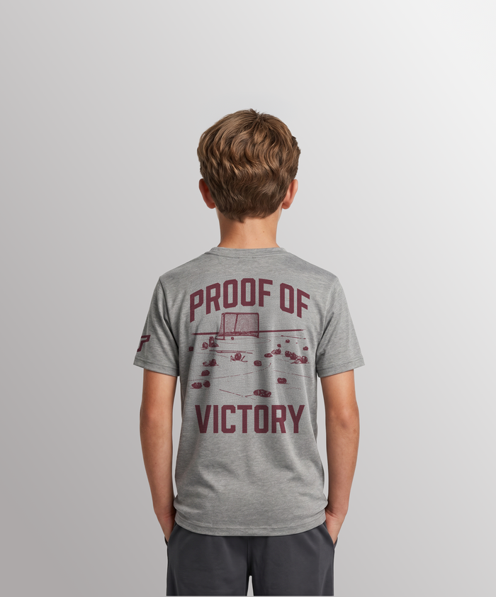 YTH VICTORY TEE - HEATHER GRAY