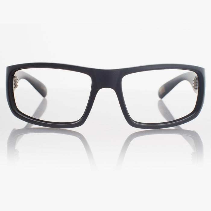 Madson 101 Z87+ sunglasses in black on black with photochromatic lens, alternate product view