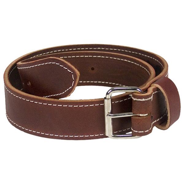 Occidental Leather 2 inch work belt showing the buckle and billet