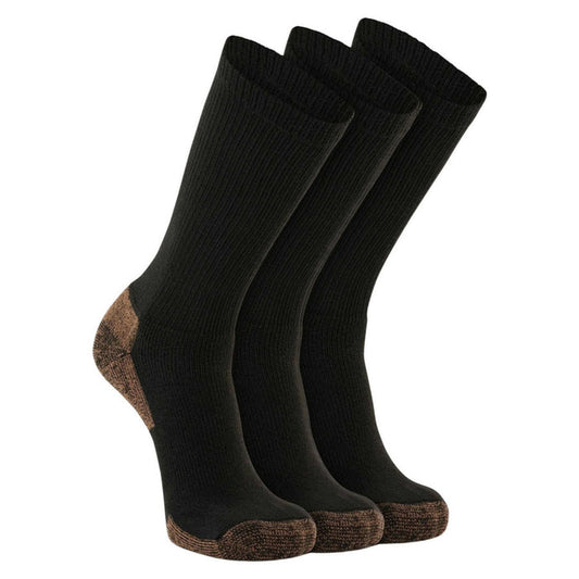 Fox River midweight crew socks in black, three pair value pack