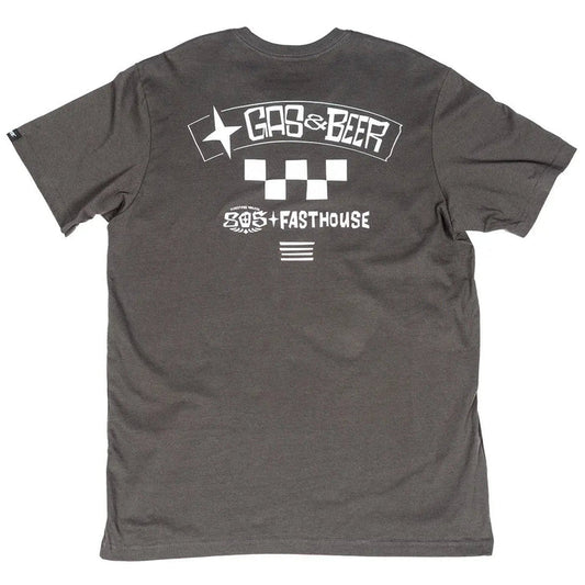 Fasthouse 805 Bar midweight short-sleeve graphic t-shirt in heavy metal, available in big and tall sizes