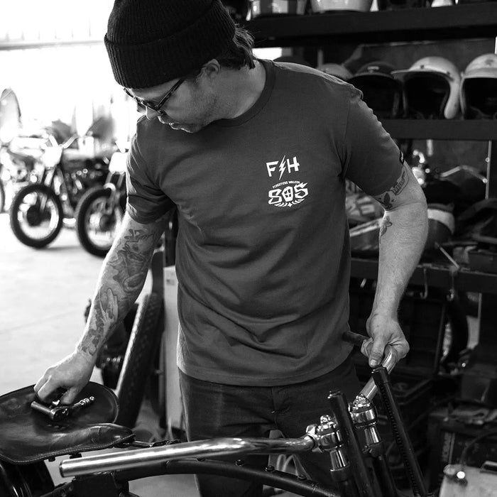 Fasthouse 805 Bar midweight graphic t-shirt in heavy metal, additional product view