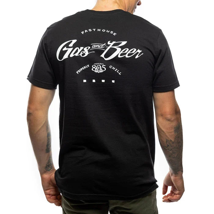 Fasthouse 805 Movement midweight short-sleeve graphic t-shirt in black, available in big and tall sizes