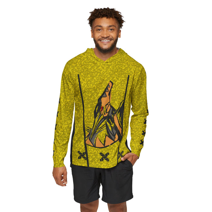 Abaranger Yellow Hoodie (Full Print) Lightweight, Breathable, workout, pull over, fitness Hoodie Super Sentai Custom